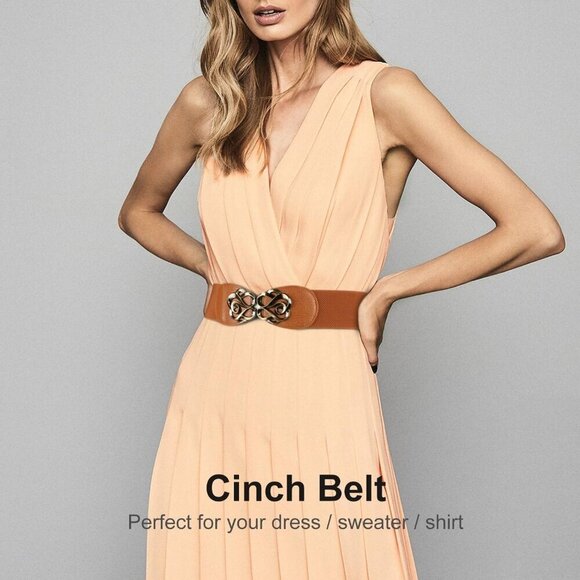 Women Stretchy Elastic Wide Waist Belts Pack for Dresses Casual Formal main image 6